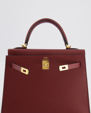 *SUPER RARE * Hermès Kelly 25 Sellier Bag in Rouge H Epsom Leather with Gold Hardware