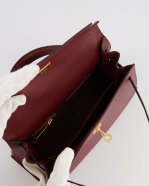 *SUPER RARE * Hermès Kelly 25 Sellier Bag in Rouge H Epsom Leather with Gold Hardware