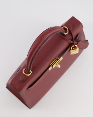 *SUPER RARE * Hermès Kelly 25 Sellier Bag in Rouge H Epsom Leather with Gold Hardware