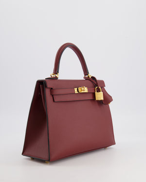 *SUPER RARE * Hermès Kelly 25 Sellier Bag in Rouge H Epsom Leather with Gold Hardware