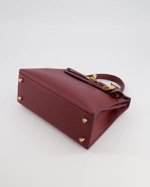*SUPER RARE * Hermès Kelly 25 Sellier Bag in Rouge H Epsom Leather with Gold Hardware