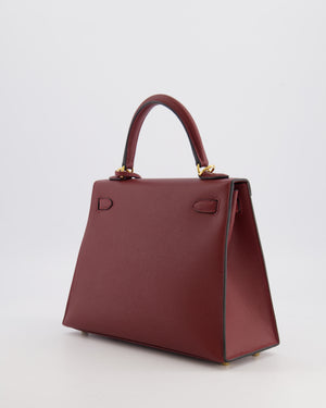 *SUPER RARE * Hermès Kelly 25 Sellier Bag in Rouge H Epsom Leather with Gold Hardware