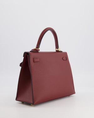 *SUPER RARE * Hermès Kelly 25 Sellier Bag in Rouge H Epsom Leather with Gold Hardware