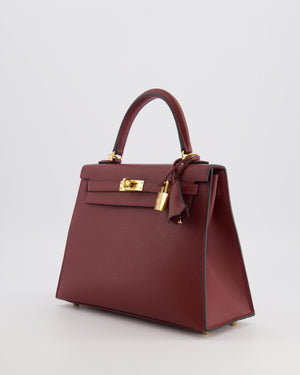 *SUPER RARE * Hermès Kelly 25 Sellier Bag in Rouge H Epsom Leather with Gold Hardware