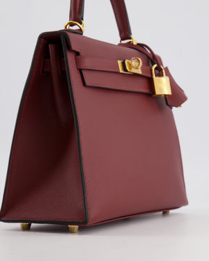*SUPER RARE * Hermès Kelly 25 Sellier Bag in Rouge H Epsom Leather with Gold Hardware
