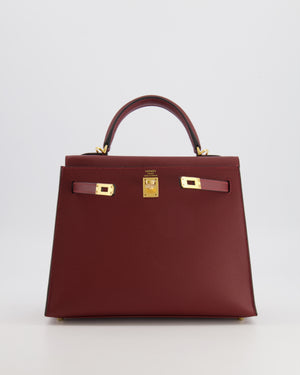 *SUPER RARE * Hermès Kelly 25 Sellier Bag in Rouge H Epsom Leather with Gold Hardware