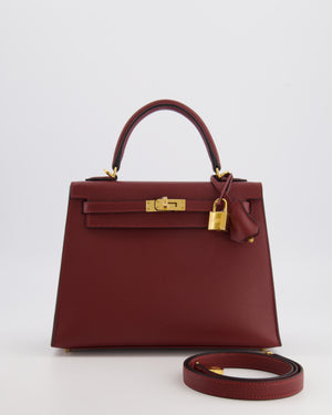 *SUPER RARE * Hermès Kelly 25 Sellier Bag in Rouge H Epsom Leather with Gold Hardware