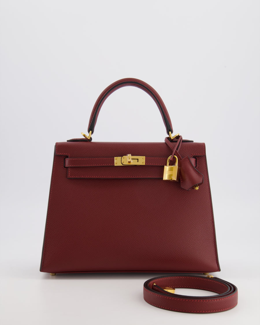*SUPER RARE * Hermès Kelly 25 Sellier Bag in Rouge H Epsom Leather with Gold Hardware