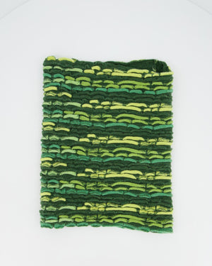 Chanel 14K Multi-Tonal Green Knit Snood 27cm x 36cm