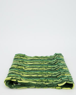 Chanel 14K Multi-Tonal Green Knit Snood 27cm x 36cm