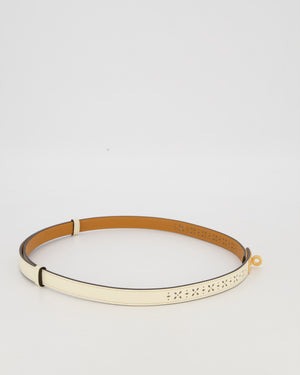 Hermès Kelly Garden Party Belt in Craie Epsom Leather with Rose Gold Hardware