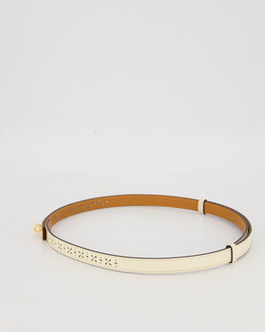 Hermès Kelly Garden Party Belt in Craie Epsom Leather with Rose Gold Hardware