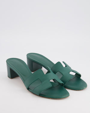 Hermès Oasis Sandals in Vert Oyat Epsom Leather Size EU 41 RRP £690