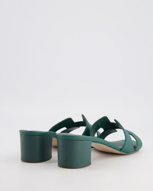 Hermès Oasis Sandals in Vert Oyat Epsom Leather Size EU 41 RRP £690