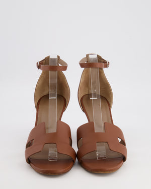 Hermès Legend Wedge Sandals in Gold Smooth Calf Leather Size EU 41 RRP £830