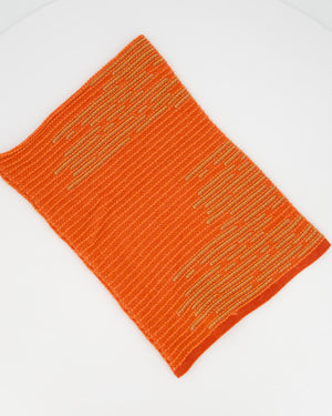 Chanel 14K Multi-Tonal Orange Knit Snood 27cm x 36cm