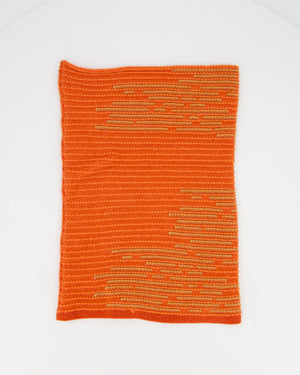 Chanel 14K Multi-Tonal Orange Knit Snood 27cm x 36cm