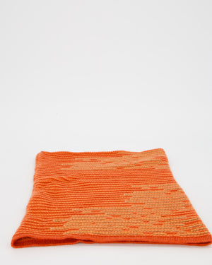 Chanel 14K Multi-Tonal Orange Knit Snood 27cm x 36cm