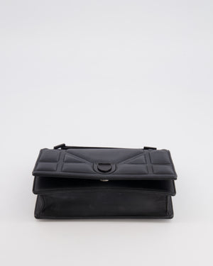 Christian Dior Small Diorama Bag in Ultra-Black Matte Leather with Matte Black Hardware