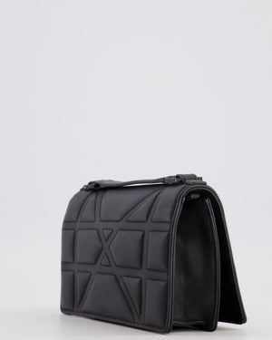 Christian Dior Small Diorama Bag in Ultra-Black Matte Leather with Matte Black Hardware