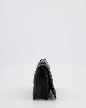 Christian Dior Small Diorama Bag in Ultra-Black Matte Leather with Matte Black Hardware
