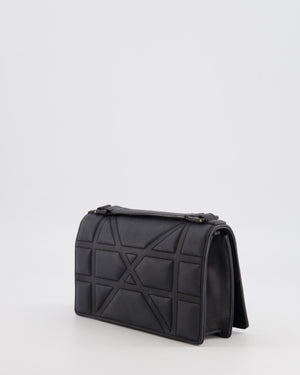 Christian Dior Small Diorama Bag in Ultra-Black Matte Leather with Matte Black Hardware