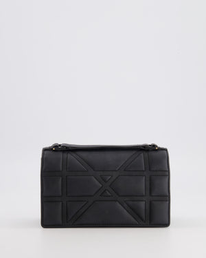 Christian Dior Small Diorama Bag in Ultra-Black Matte Leather with Matte Black Hardware
