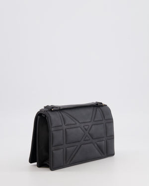 Christian Dior Small Diorama Bag in Ultra-Black Matte Leather with Matte Black Hardware