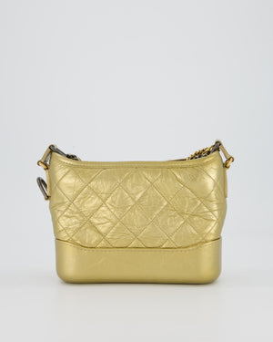 Chanel Metallic Gold Small Gabrielle Bag in Aged Calfskin Leather with Mixed Hardware
