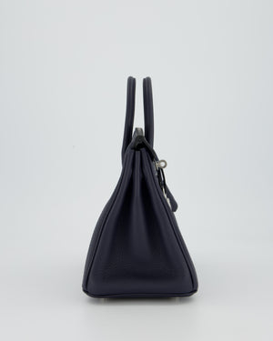 *RARE* Hermès Birkin 25 Retourne Bag in Bleu Nuit Togo Leather with Palladium Hardware