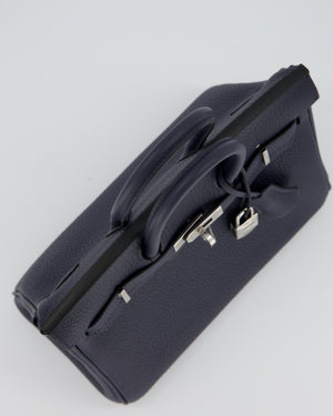 *RARE* Hermès Birkin 25 Retourne Bag in Bleu Nuit Togo Leather with Palladium Hardware