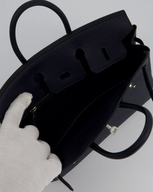 *RARE* Hermès Birkin 25 Retourne Bag in Bleu Nuit Togo Leather with Palladium Hardware