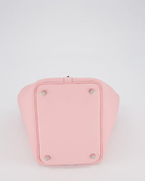 *ULTRA RARE* Hermès Picotin Bag 18cm in Rose Sakura Clemence Leather with Palladium Hardware