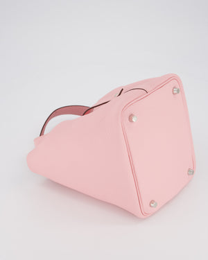*ULTRA RARE* Hermès Picotin Bag 18cm in Rose Sakura Clemence Leather with Palladium Hardware