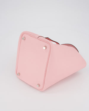 *ULTRA RARE* Hermès Picotin Bag 18cm in Rose Sakura Clemence Leather with Palladium Hardware
