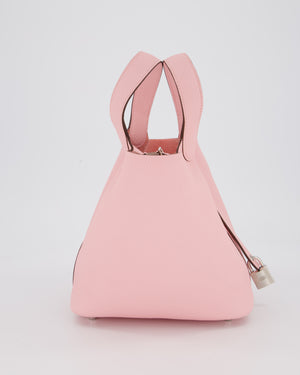 *ULTRA RARE* Hermès Picotin Bag 18cm in Rose Sakura Clemence Leather with Palladium Hardware