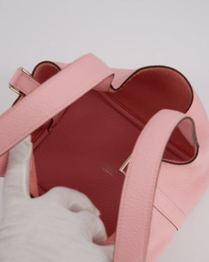 *ULTRA RARE* Hermès Picotin Bag 18cm in Rose Sakura Clemence Leather with Palladium Hardware