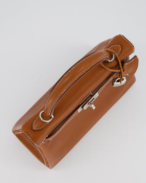 *SUPER RARE* Hermès Kelly 25 Retourne Bag in Fauve Barenia Faubourg Leather with Palladium Hardware