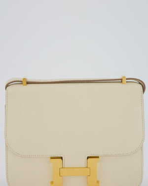 Hermès Constance III 18 Miroir Bag in Craie Epsom Leather with Gold Hardware