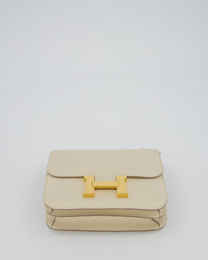 Hermès Constance III 18 Miroir Bag in Craie Epsom Leather with Gold Hardware