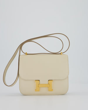 Hermès Constance III 18 Miroir Bag in Craie Epsom Leather with Gold Hardware