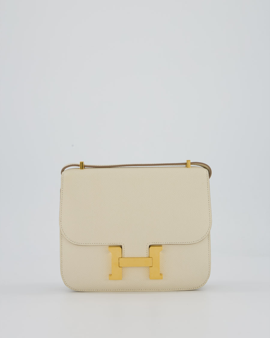 Hermès Constance III 18 Miroir Bag in Craie Epsom Leather with Gold Hardware