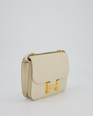 Hermès Constance III 18 Miroir Bag in Craie Epsom Leather with Gold Hardware