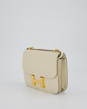 Hermès Constance III 18 Miroir Bag in Craie Epsom Leather with Gold Hardware
