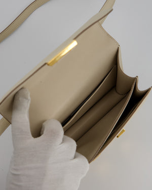Hermès Constance III 18 Miroir Bag in Craie Epsom Leather with Gold Hardware