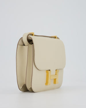 Hermès Constance III 18 Miroir Bag in Craie Epsom Leather with Gold Hardware