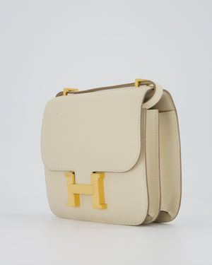 Hermès Constance III 18 Miroir Bag in Craie Epsom Leather with Gold Hardware