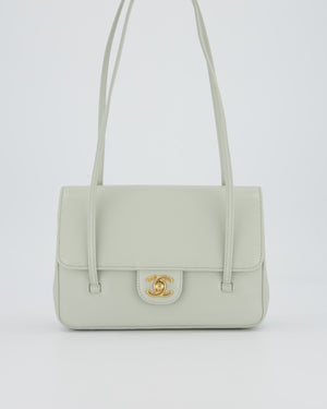*RARE* Chanel 26P Preppy Coco Small Flap Bag in Blue Caviar Leather with Gold Hardware