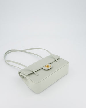 *RARE* Chanel 26P Preppy Coco Small Flap Bag in Blue Caviar Leather with Gold Hardware