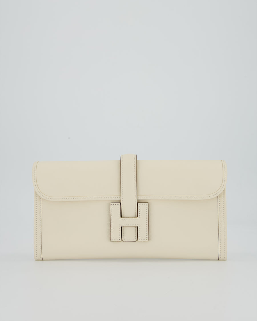 Hermès Jige Elan 29cm Clutch Bag in Nata Evercolour Leather
